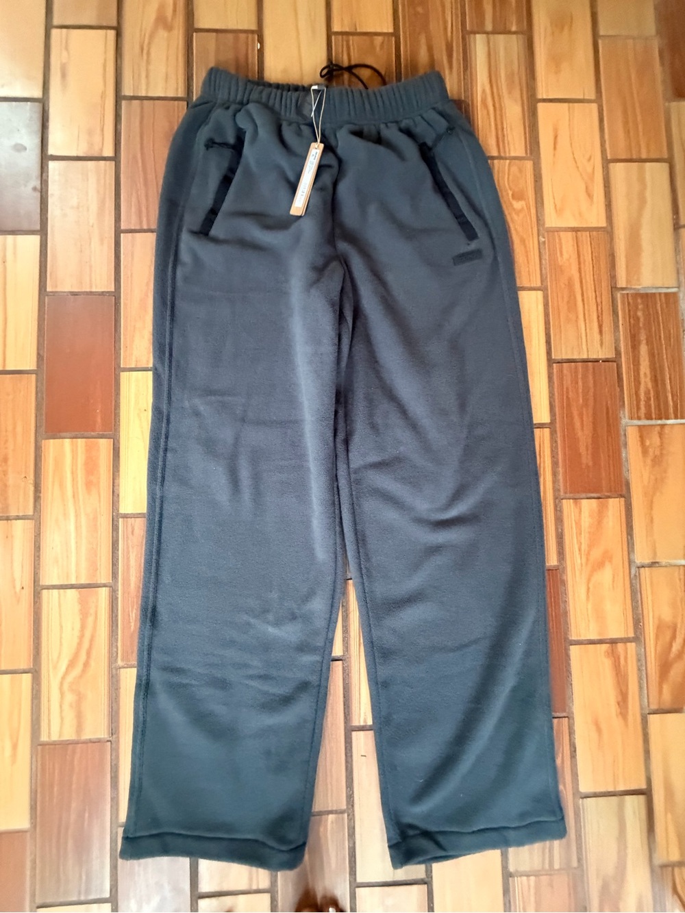 SKIMS Charcoal Wide Leg Fleece Pants